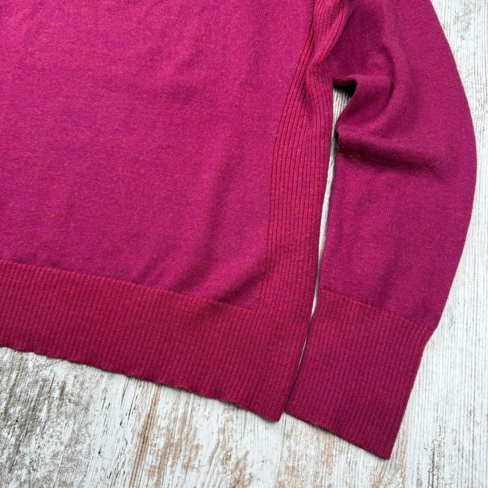 Patagonia Womens Magenta Pink 100% Merino Wool Quarter Zip Sweater Base Layer L - Picture 4 of 8